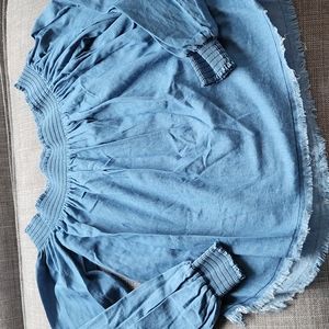 Haoyihui US M off shoulder jeans top